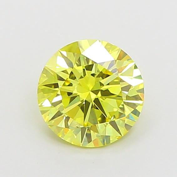 1.06 Ct. Fancy Vivid Yellow Round Lab Grown Diamond