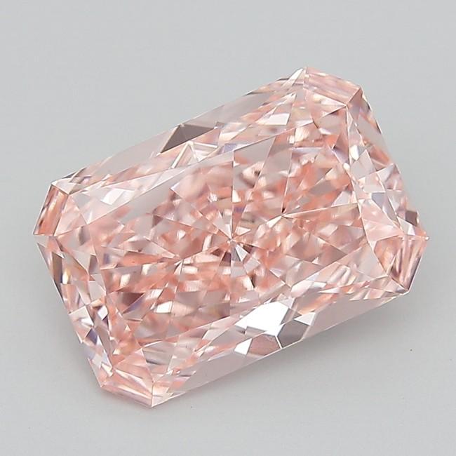 5.06 Ct. Fancy Vivid  Pink Radiant Lab Grown Diamond