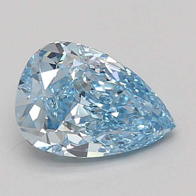 1.53 Ct. Fancy Vivid Blue Pear Lab Grown Diamond