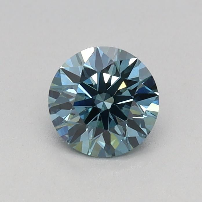 0.34 Ct. Fancy Vivid Green Round Lab Grown Diamond