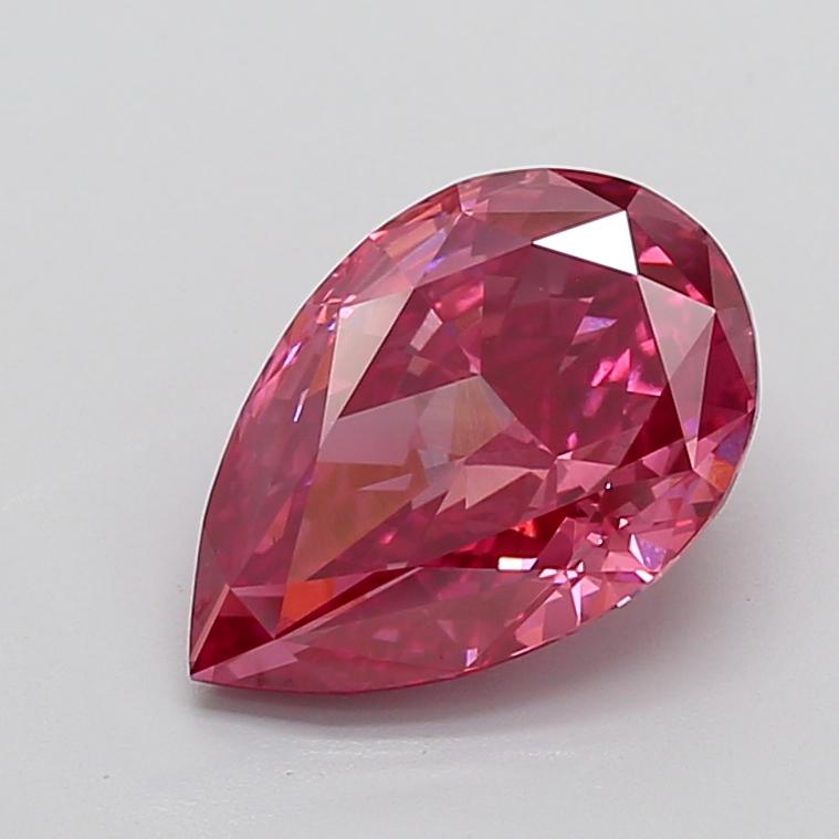 4.79 Ct. Fancy Vivid  Pink Pear Lab Grown Diamond