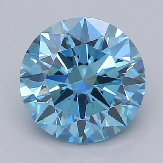 0.53 Ct. Fancy Vivid Blue Round Lab Grown Diamond