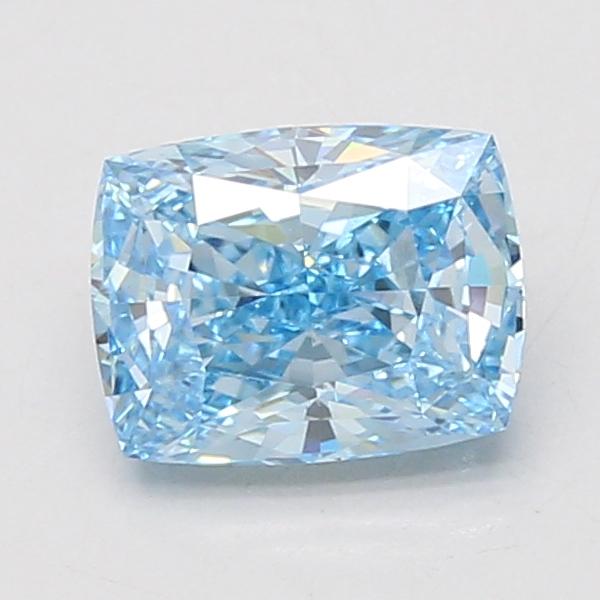 1.57 Ct. Fancy Vivid Blue Cushion Lab Grown Diamond