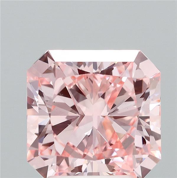 2.93 Ct. Fancy Intense Pink Radiant Lab Grown Diamond