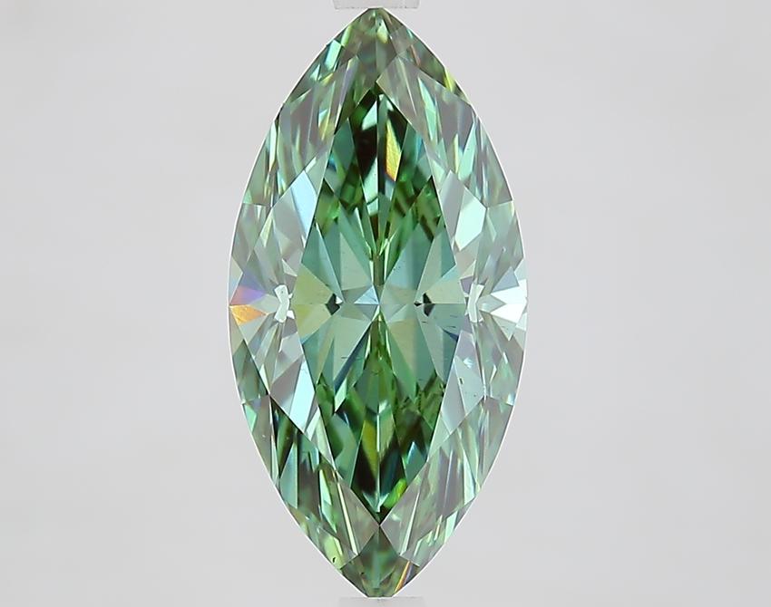3.01 Ct. Fancy Vivid Green Marquise Lab Grown Diamond