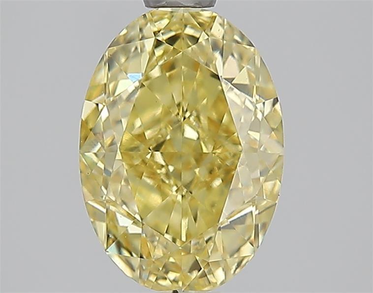 2.08 Ct. Fancy Intense  Yellow Oval Lab Grown Diamond