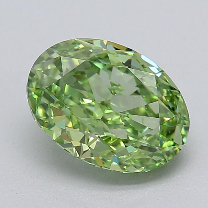 2.02 Ct. Fancy Vivid  Green Oval Lab Grown Diamond