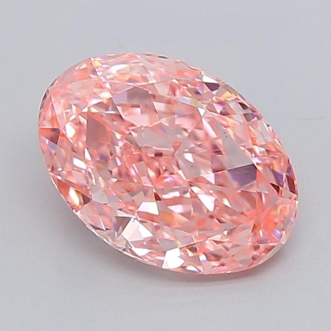 2.10 Ct. Fancy Vivid  Pink Oval Lab Grown Diamond
