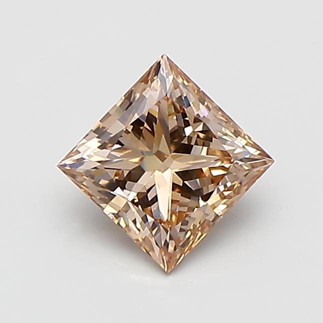 0.89 Ct. Fancy Light  Brown Princess Lab Grown Diamond