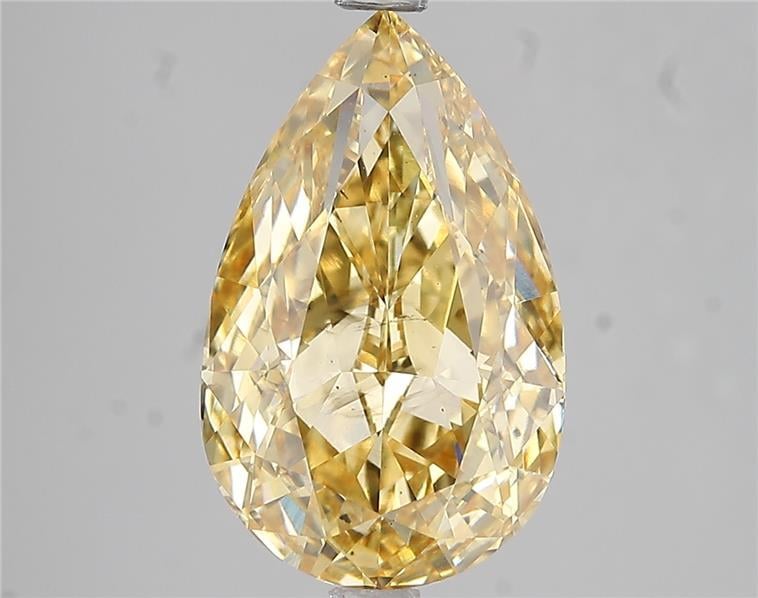 5.03 Ct. Fancy Intense Yellow Pear Lab Grown Diamond