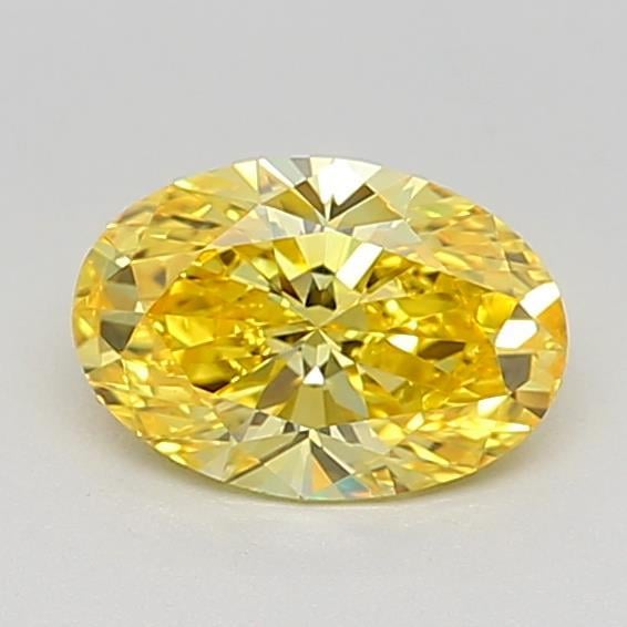 0.84 Ct. Fancy Vivid Yellow Oval Lab Grown Diamond