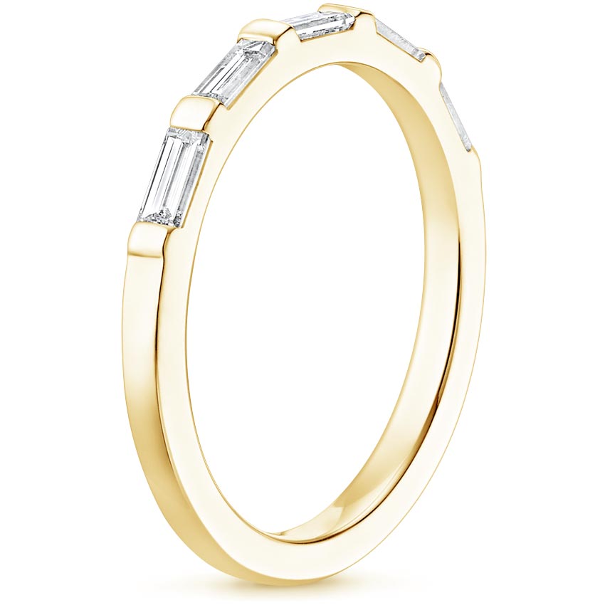 18K Yellow Gold Lane Diamond Ring (1/3 ct. tw.), large side view