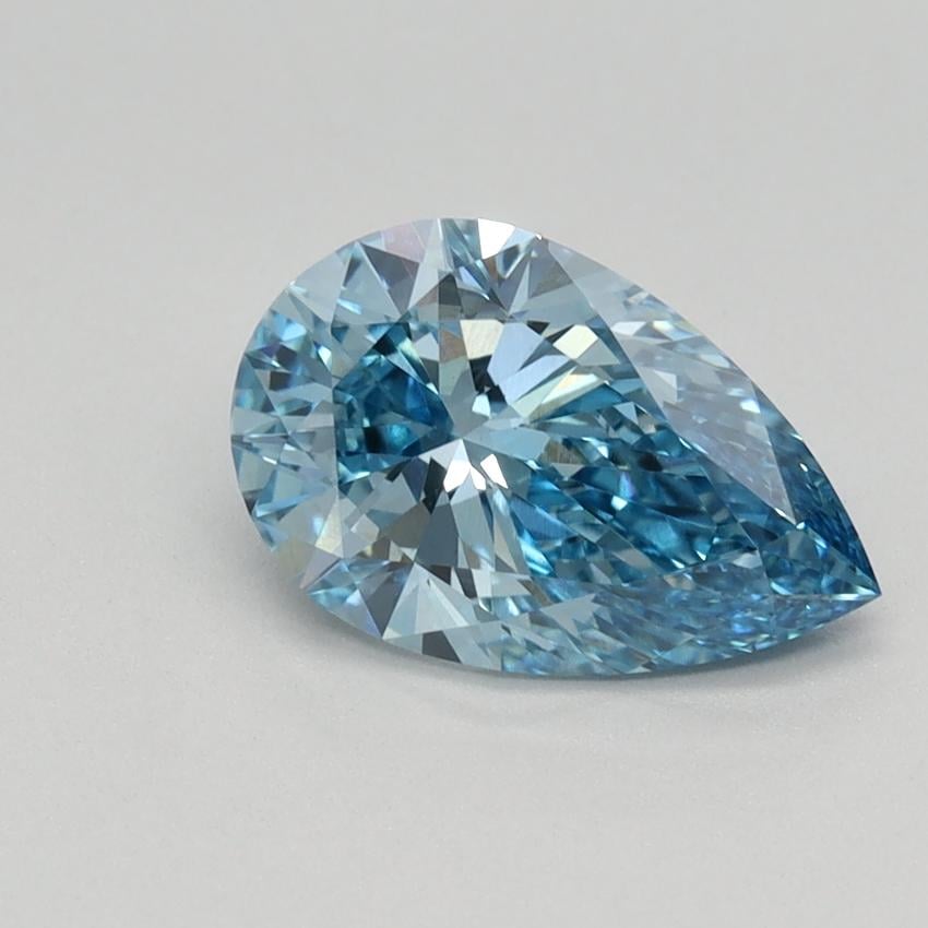 1.21 Ct. Fancy Vivid Blue Pear Lab Grown Diamond