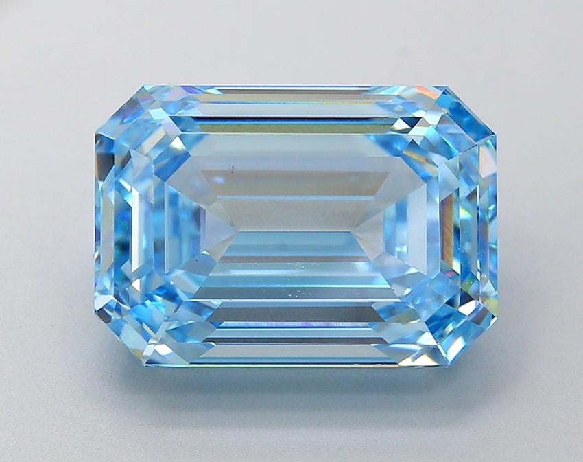 10.05 Ct. Fancy Vivid Blue Emerald Lab Grown Diamond