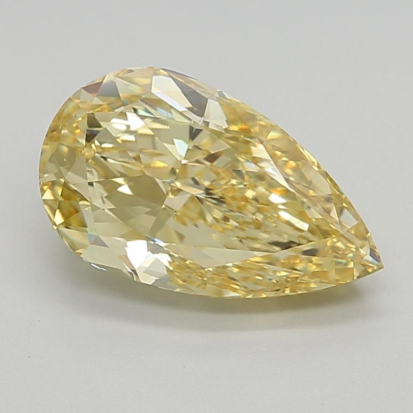 5.05 Ct. Fancy Vivid  Yellow Pear Lab Grown Diamond