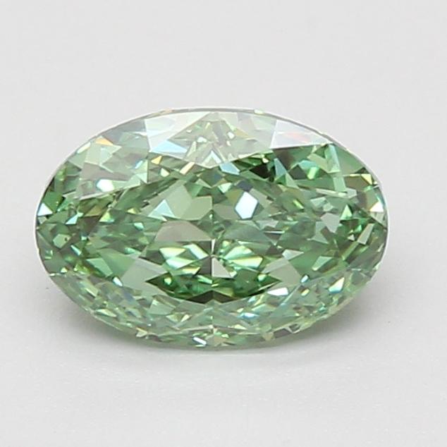 1.56 Ct. Fancy Vivid Green Oval Lab Grown Diamond