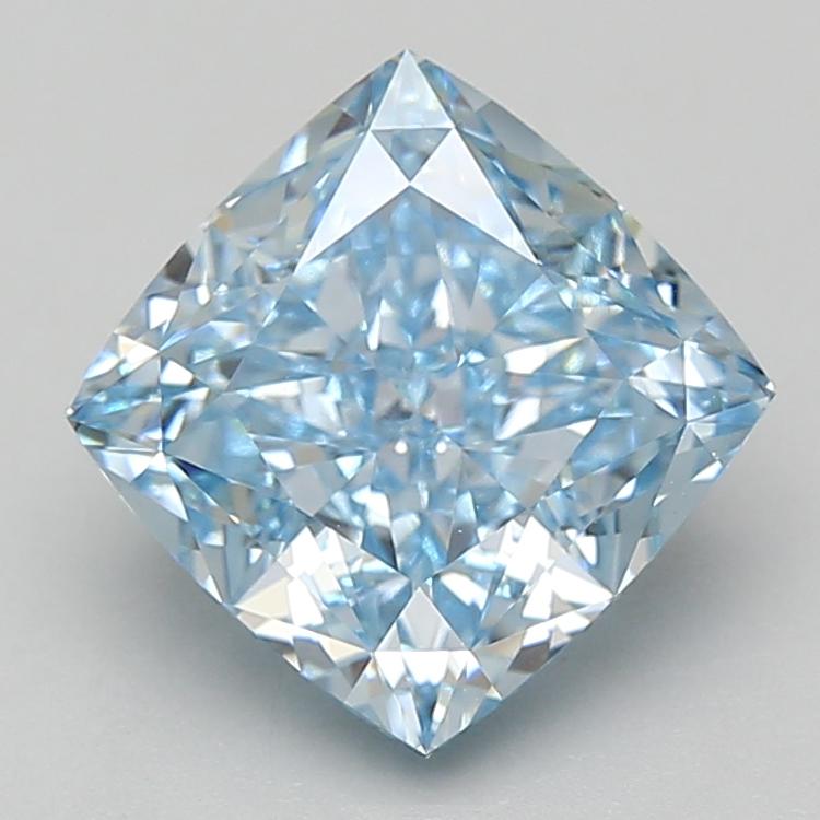 4.10 Ct. Fancy Intense Blue Cushion Lab Grown Diamond