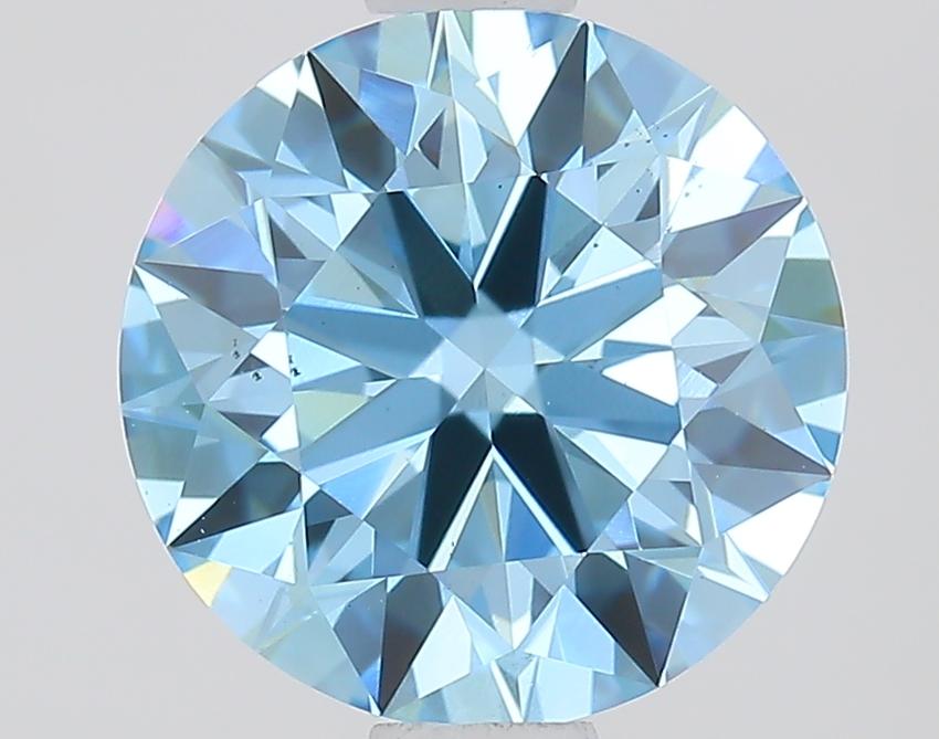 1.30 Ct. Fancy Vivid Blue Round Lab Grown Diamond