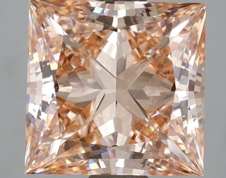 3.08 Ct. Fancy Intense Orange Pink Princess Lab Grown Diamond