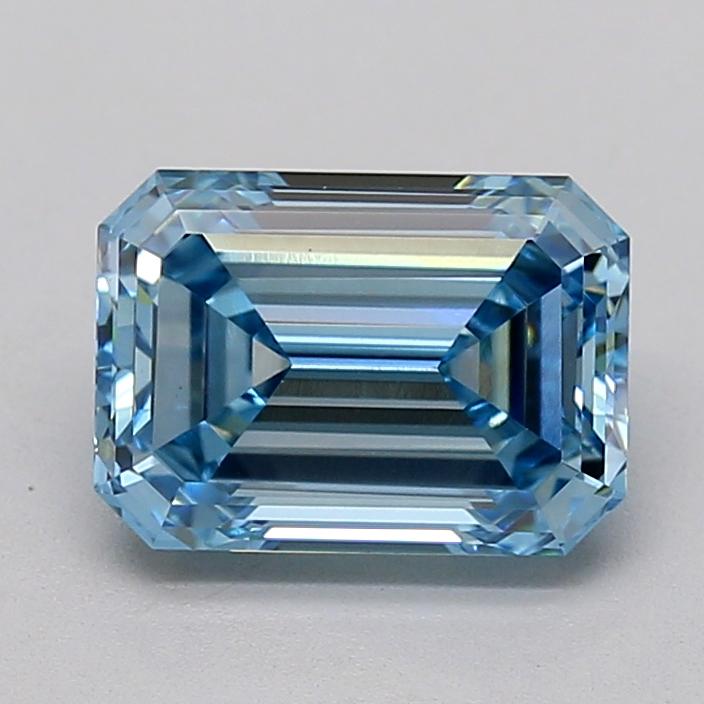 2.10 Ct. Fancy Vivid  Blue Emerald Lab Grown Diamond