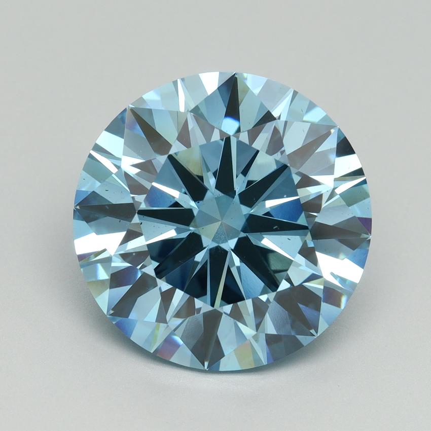 10.06 Ct. Fancy Vivid Blue Round Lab Grown Diamond
