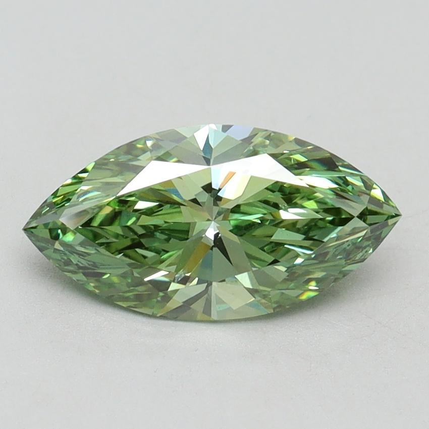 1.51 Ct. Fancy Vivid Green Marquise Lab Grown Diamond