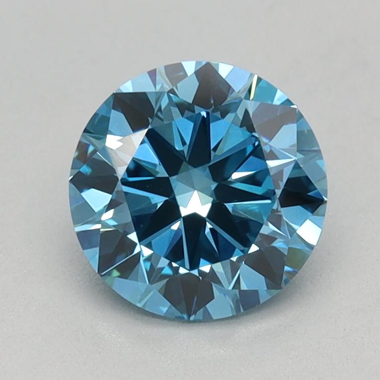 0.85 Ct. Fancy Vivid Blue Round Lab Grown Diamond