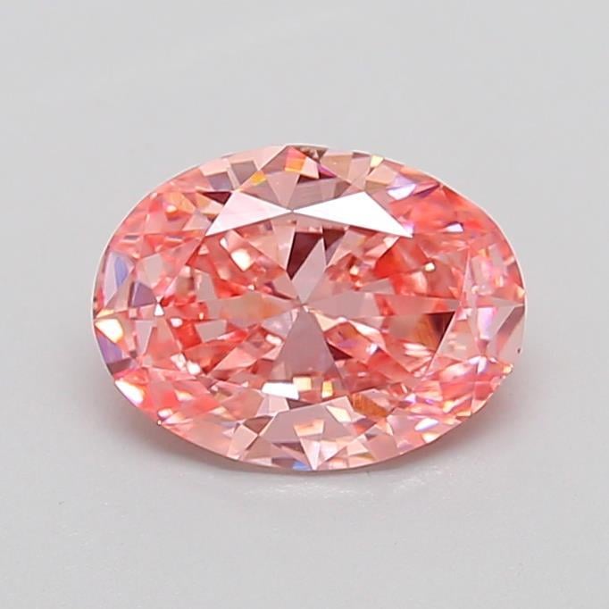 1.08 Ct. Fancy Vivid  Pink Oval Lab Grown Diamond