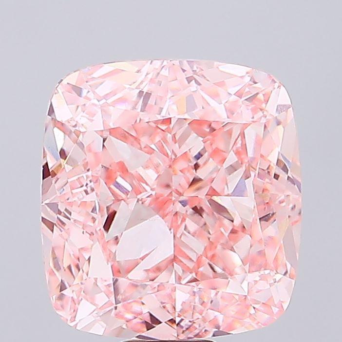 25.00 Ct. Fancy Intense Pink Cushion Lab Grown Diamond
