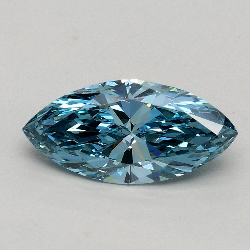 0.72 Ct. Fancy Vivid Blue Marquise Lab Grown Diamond