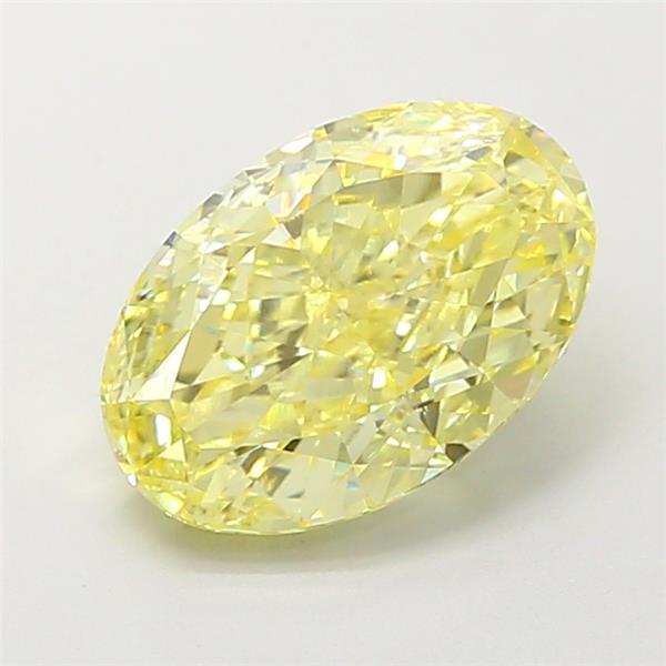 2.54 Ct. Fancy Yellow Oval Lab Grown Diamond