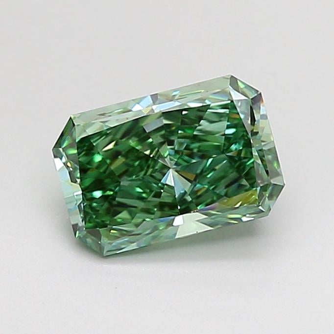 1.03 Ct. Fancy Vivid Green Radiant Lab Grown Diamond