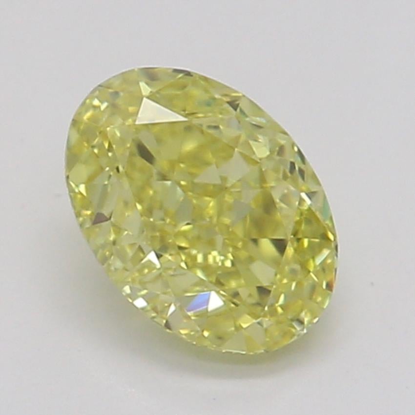 0.40 Ct. Fancy Vivid Yellow Oval Diamond