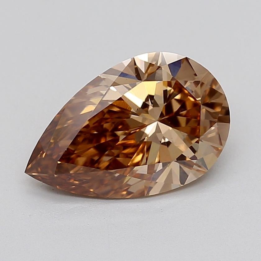 3.05 Ct. Fancy  Brown Pear Lab Grown Diamond