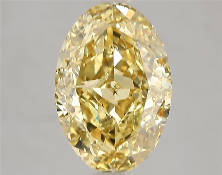 3.02 Ct. Fancy Intense Yellow Oval Lab Grown Diamond