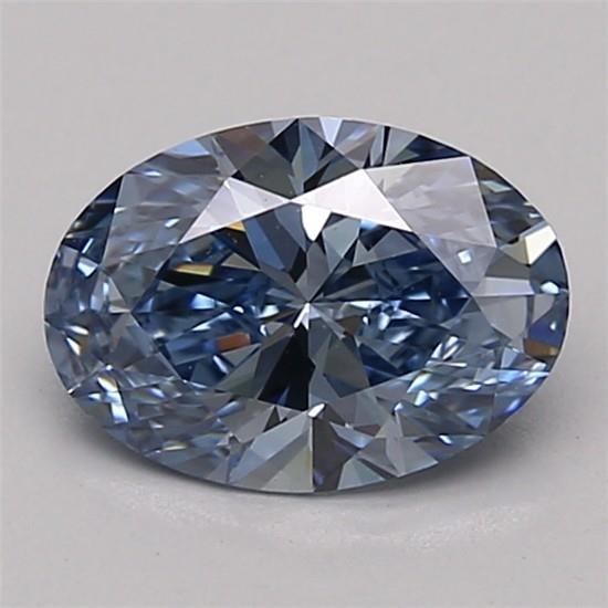1.06 Ct. Fancy Vivid Blue Oval Lab Grown Diamond