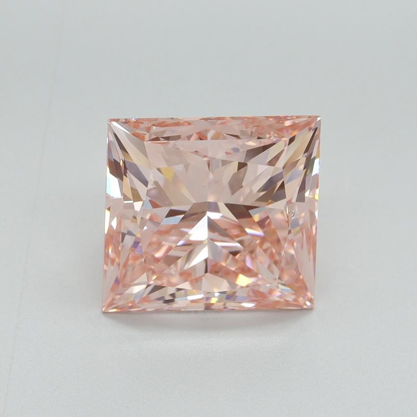 4.62 Ct. Fancy Vivid Pink Princess Lab Grown Diamond