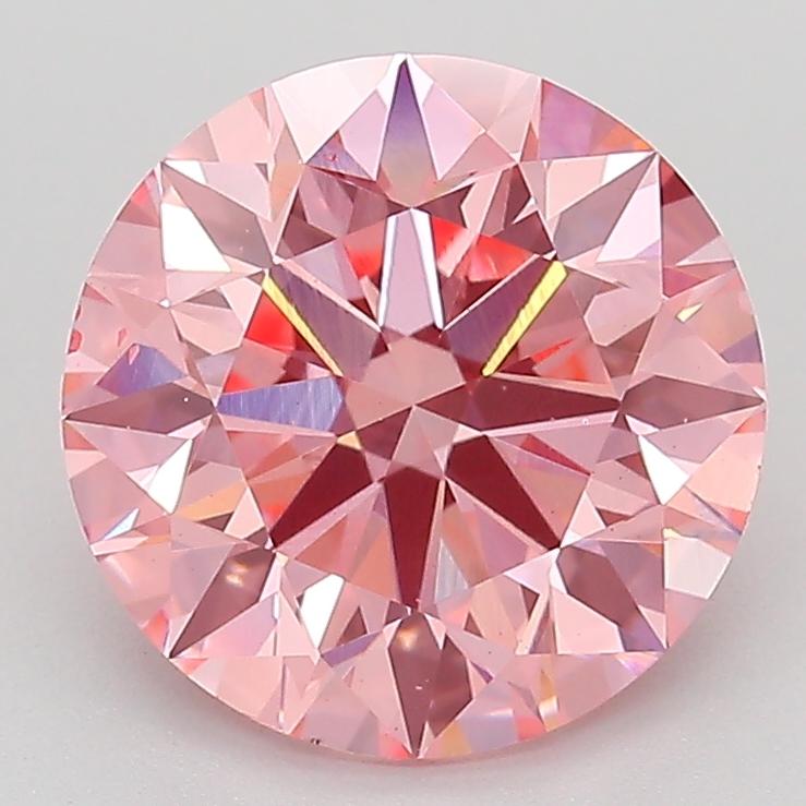 3.02 Ct. Fancy Vivid Pink Round Lab Grown Diamond