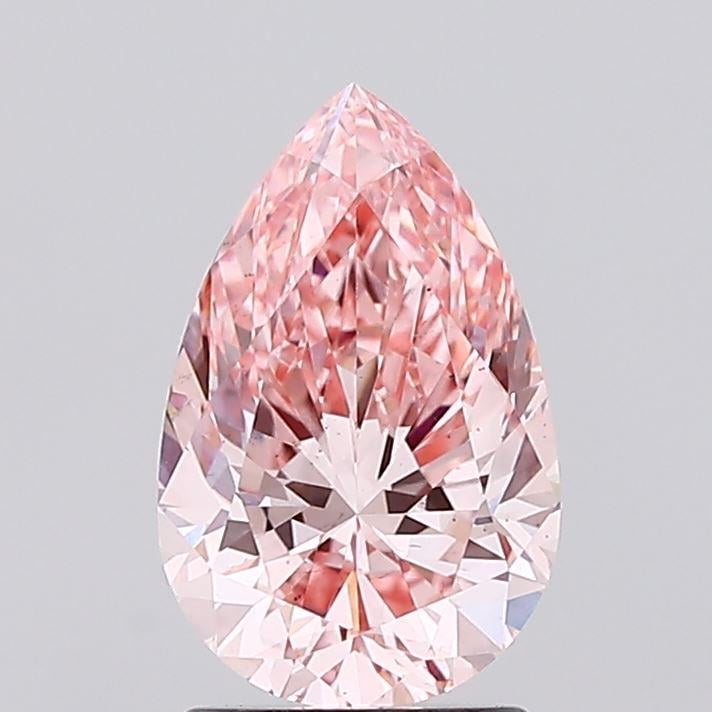 1.77 Ct. Fancy Vivid Pink Pear Lab Grown Diamond