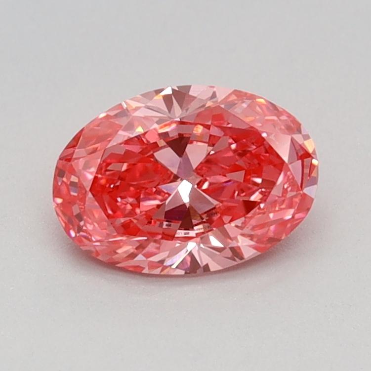 0.57 Ct. Fancy Vivid Pink Oval Lab Grown Diamond