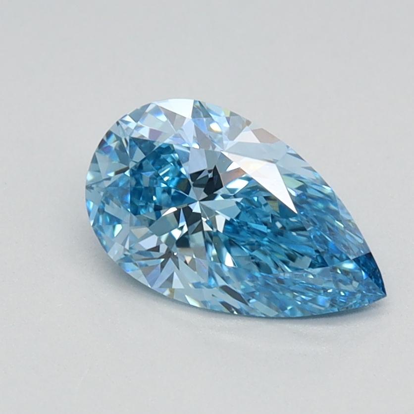 0.76 Ct. Fancy Vivid Blue Pear Lab Grown Diamond