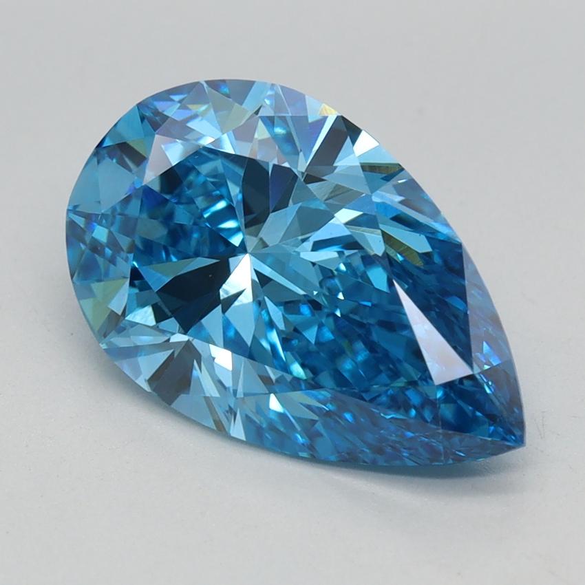 2.55 Ct. Fancy Vivid Blue Pear Lab Grown Diamond