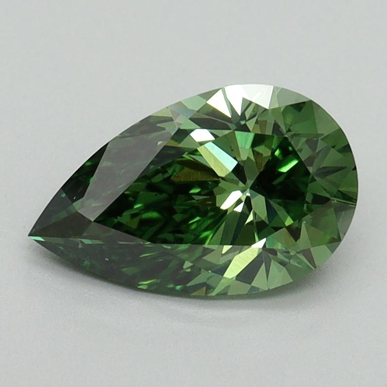 1.17 Ct. Fancy Vivid Green Pear Lab Grown Diamond