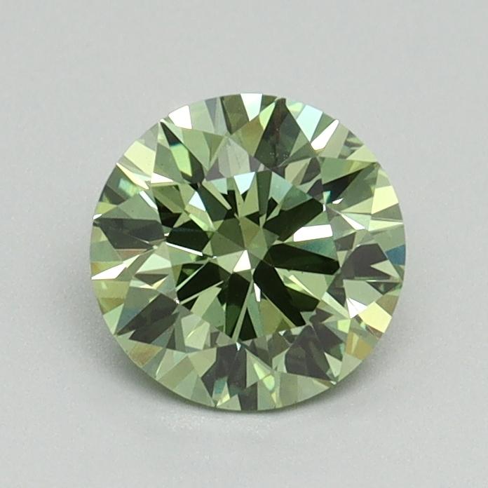 0.84 Ct. Fancy Vivid Green Round Lab Grown Diamond