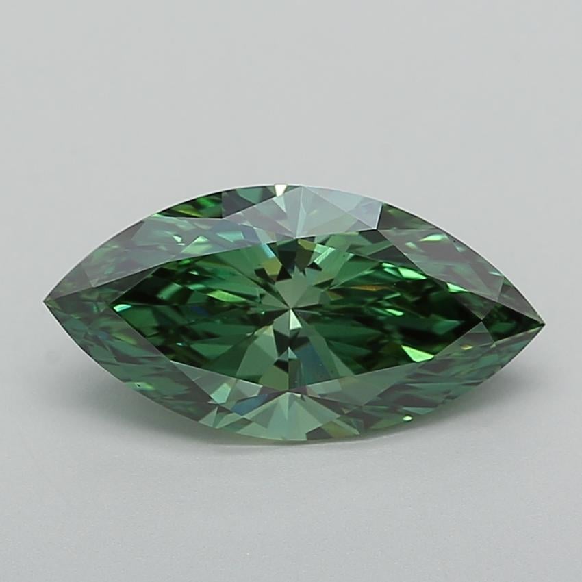2.74 Ct. Fancy Vivid  Green Marquise Lab Grown Diamond