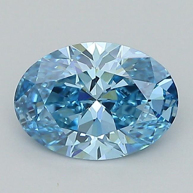 1.07 Ct. Fancy Vivid  Blue Oval Lab Grown Diamond