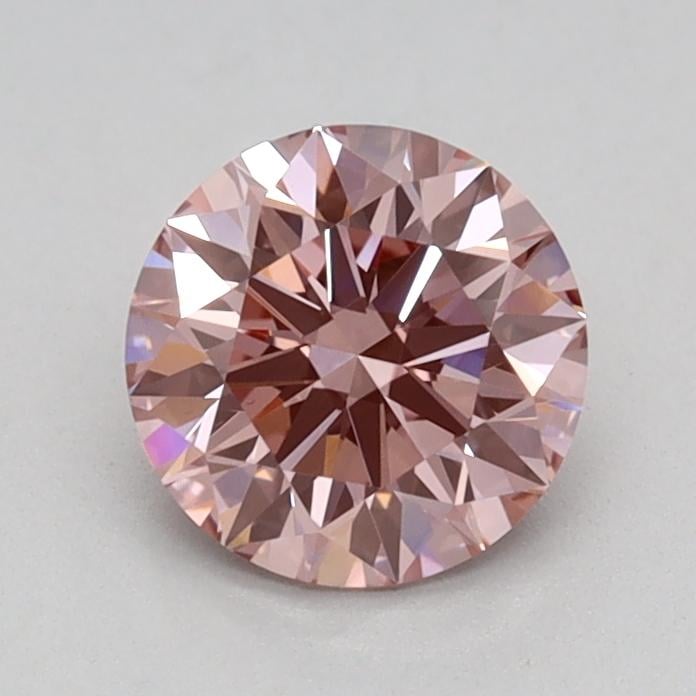 0.62 Ct. Fancy Vivid Pink Round Lab Grown Diamond