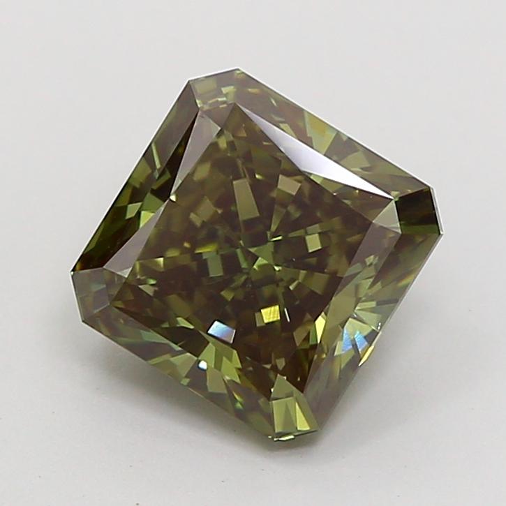 2.83 Ct. Fancy Deep Green Radiant Lab Grown Diamond