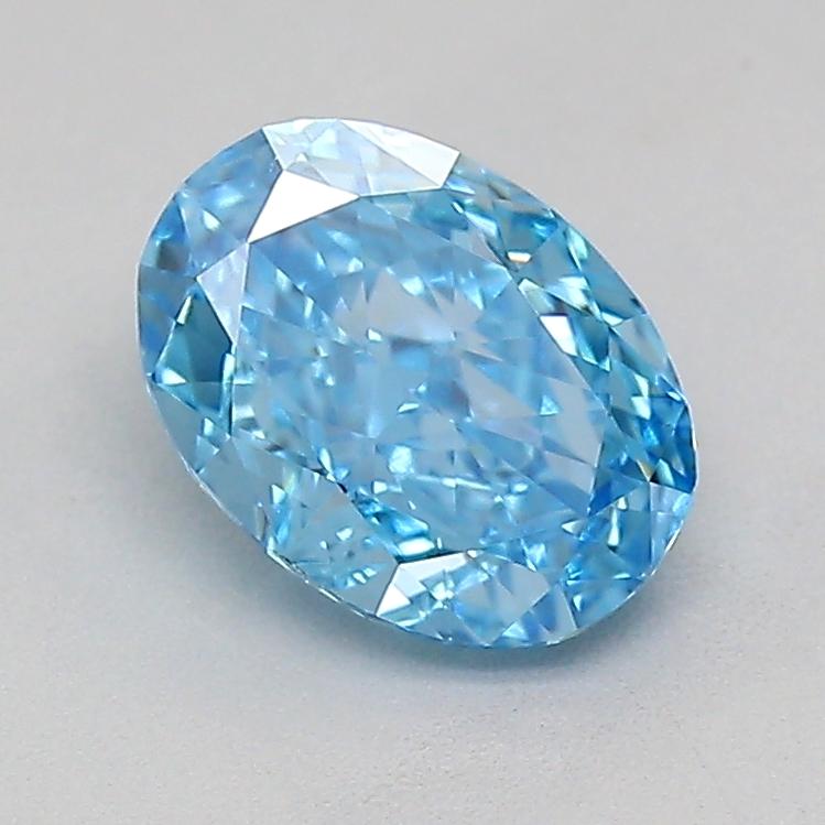0.70 Ct. Fancy Vivid  Blue Oval Lab Grown Diamond