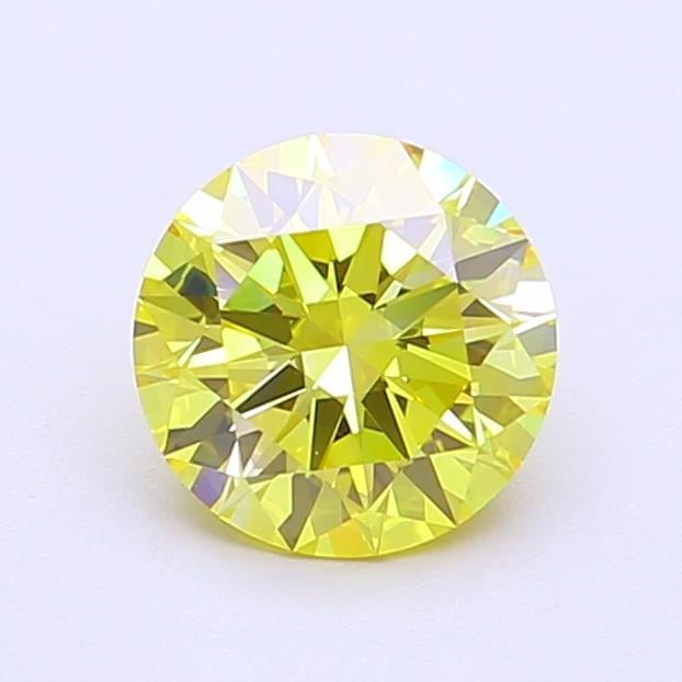 1.08 Ct. Fancy Vivid  Yellow Round Lab Grown Diamond